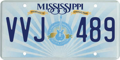 MS license plate VVJ489