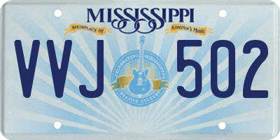 MS license plate VVJ502