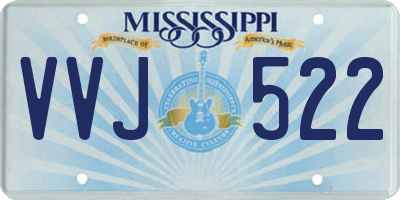 MS license plate VVJ522