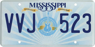 MS license plate VVJ523