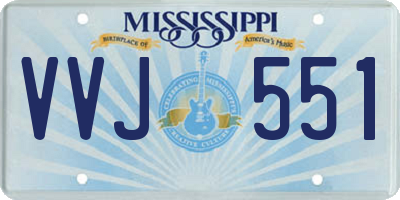 MS license plate VVJ551