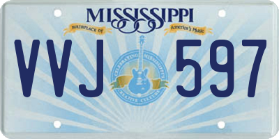 MS license plate VVJ597