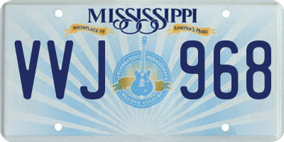 MS license plate VVJ968