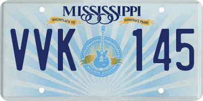 MS license plate VVK145