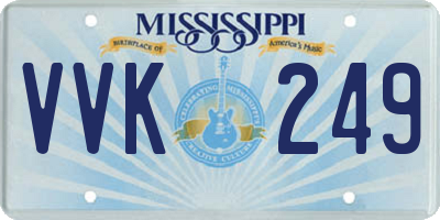 MS license plate VVK249