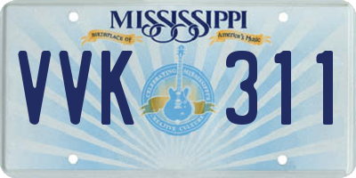 MS license plate VVK311