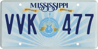 MS license plate VVK477