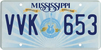 MS license plate VVK653