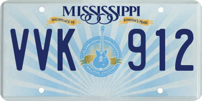 MS license plate VVK912