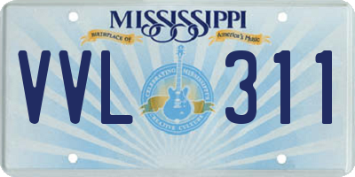 MS license plate VVL311