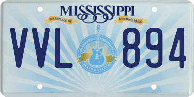 MS license plate VVL894