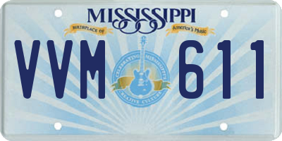 MS license plate VVM611
