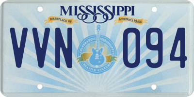 MS license plate VVN094