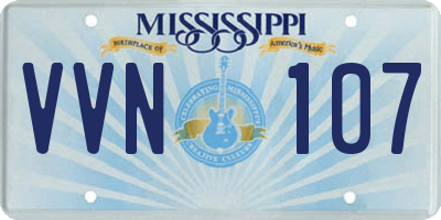 MS license plate VVN107