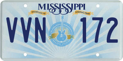 MS license plate VVN172