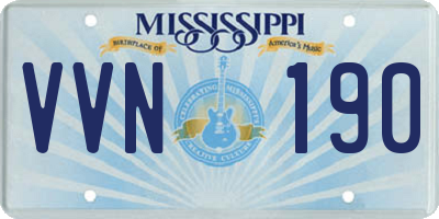 MS license plate VVN190