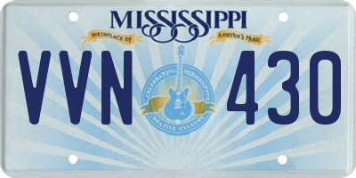 MS license plate VVN430