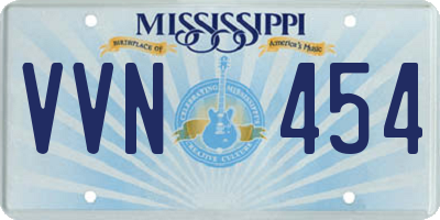 MS license plate VVN454