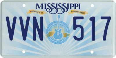 MS license plate VVN517