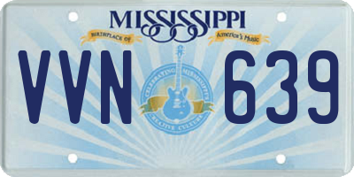 MS license plate VVN639