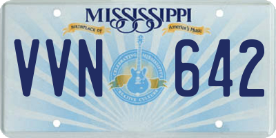 MS license plate VVN642