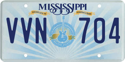 MS license plate VVN704