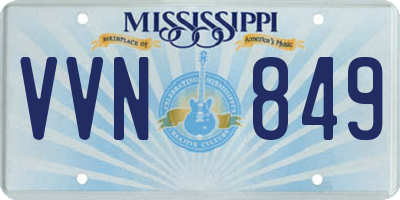 MS license plate VVN849