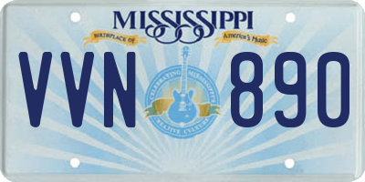 MS license plate VVN890