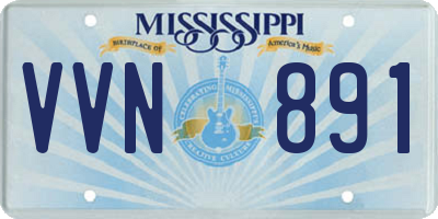 MS license plate VVN891