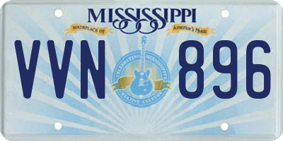 MS license plate VVN896