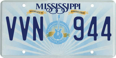 MS license plate VVN944