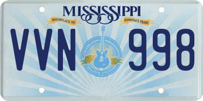 MS license plate VVN998