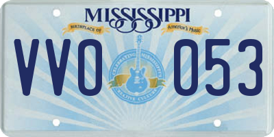MS license plate VVO053