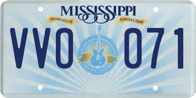 MS license plate VVO071