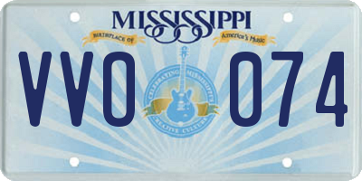 MS license plate VVO074