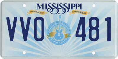 MS license plate VVO481