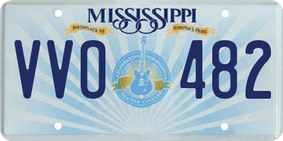 MS license plate VVO482