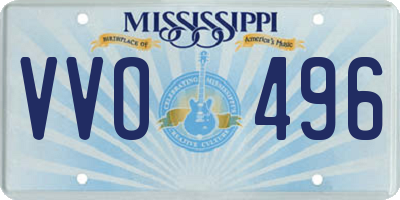 MS license plate VVO496