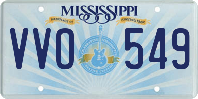 MS license plate VVO549
