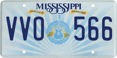 MS license plate VVO566