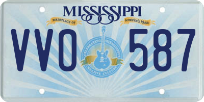 MS license plate VVO587