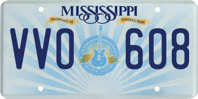 MS license plate VVO608