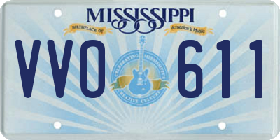 MS license plate VVO611