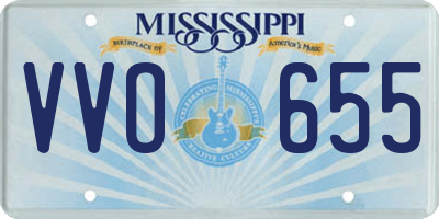 MS license plate VVO655