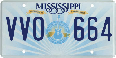 MS license plate VVO664