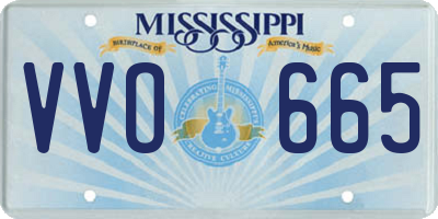 MS license plate VVO665