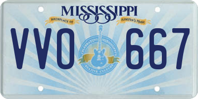 MS license plate VVO667