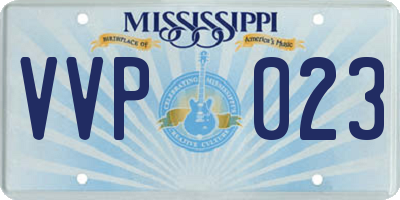 MS license plate VVP023