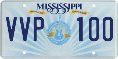 MS license plate VVP100