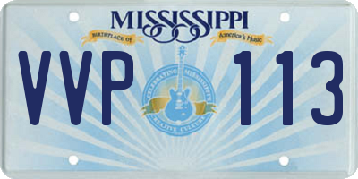 MS license plate VVP113